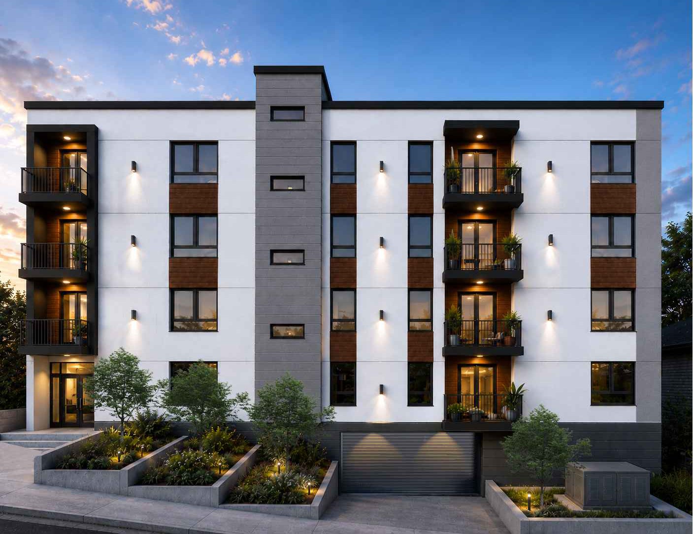 Front elevation rendering